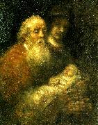 Rembrandt, simeon i templet